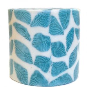 Blue Leaf Candle
